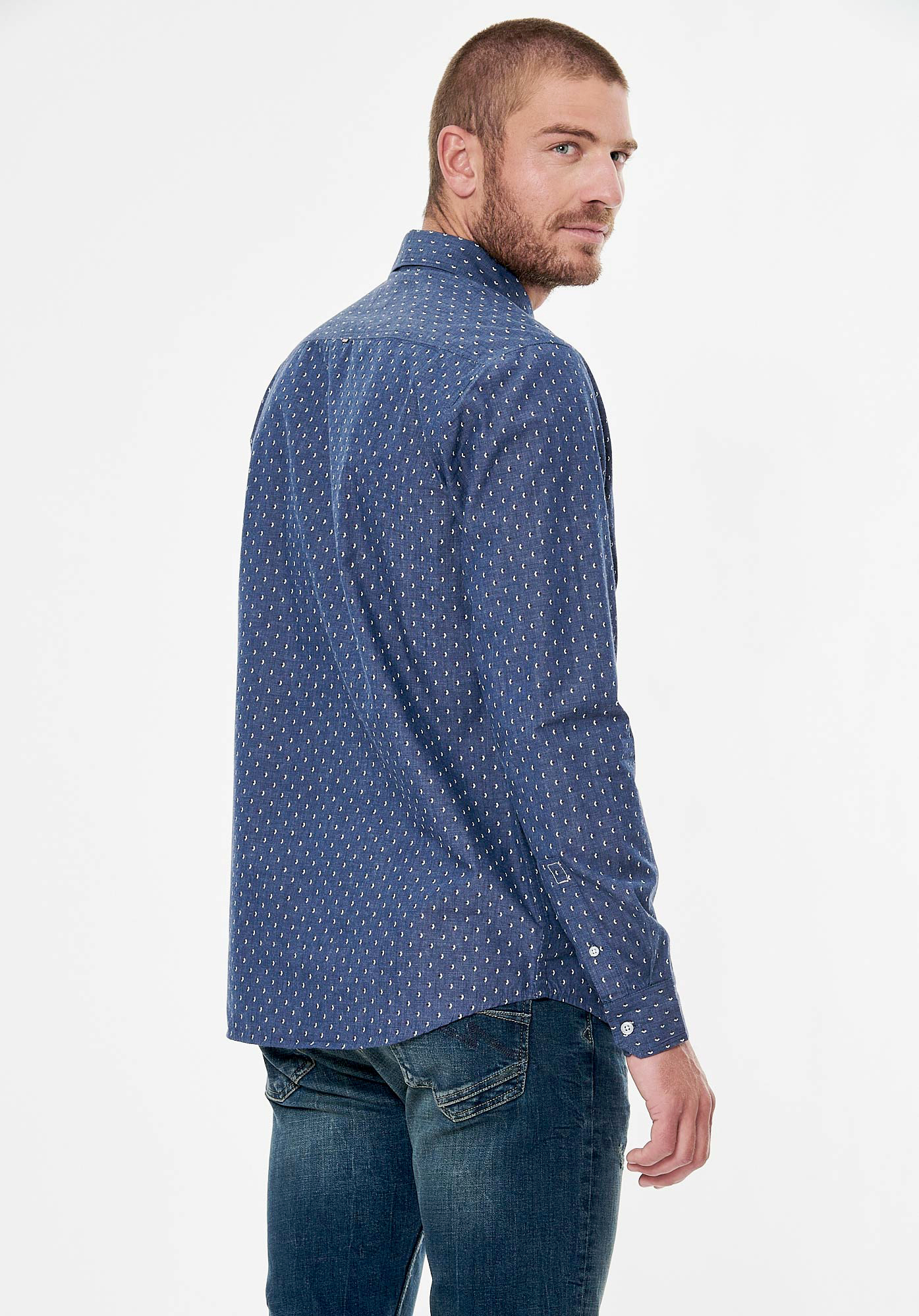 CHARL  Chemise bleue homme 100% coton bio