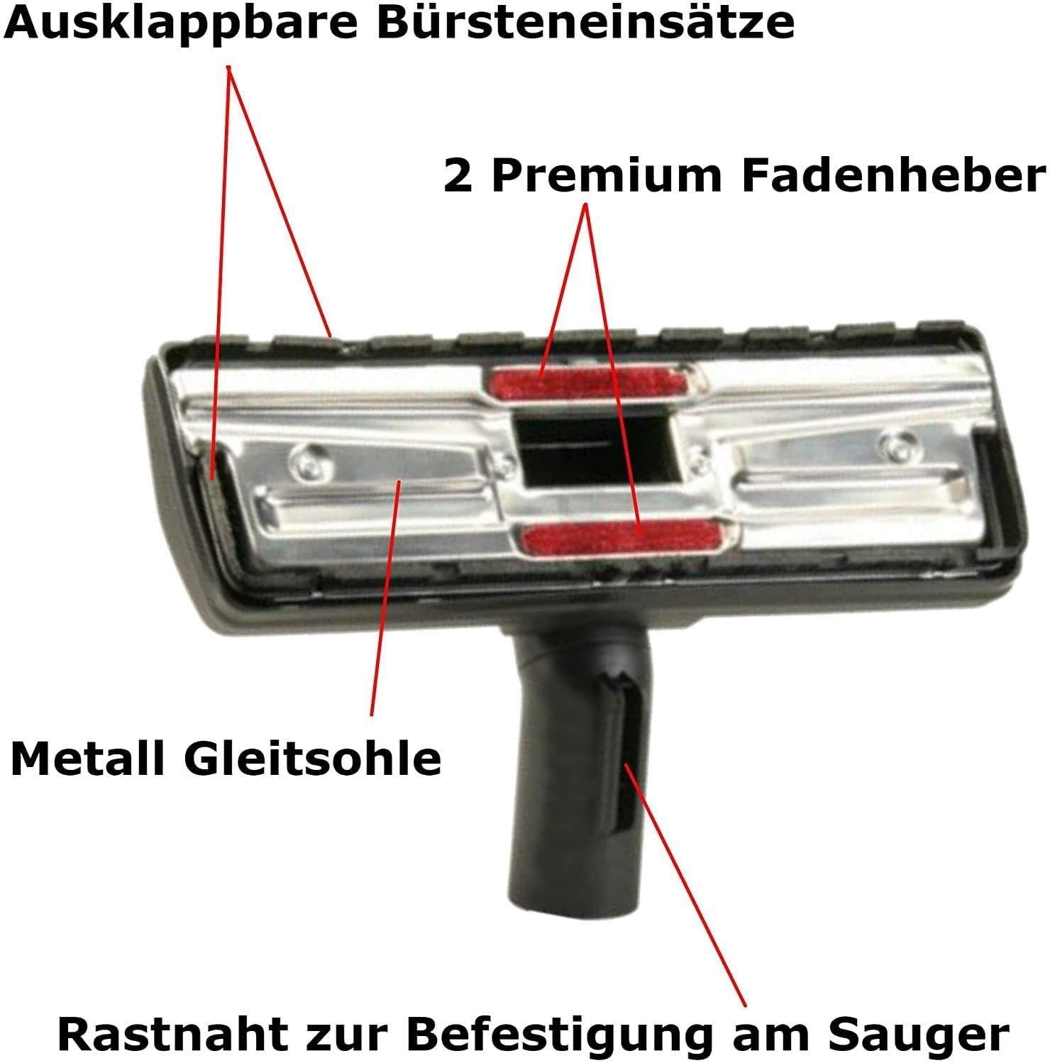 Maxorado Kombibodendüse Staubsauger-Rohr Bürste für Miele Staubsauger Serie C1 Compact C 1 2 3