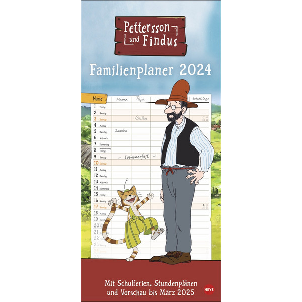PETTERSSON UND FINDUS FAMILIENPLANER 2024 - Kalender