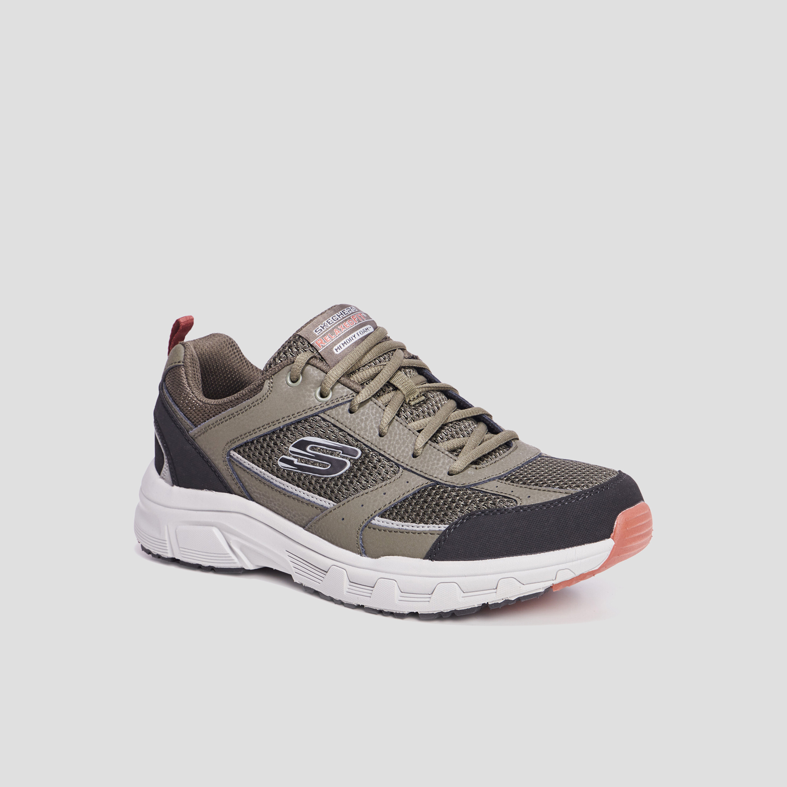 Baskets running mémoire forme Skechers vert kaki homme | La Halle