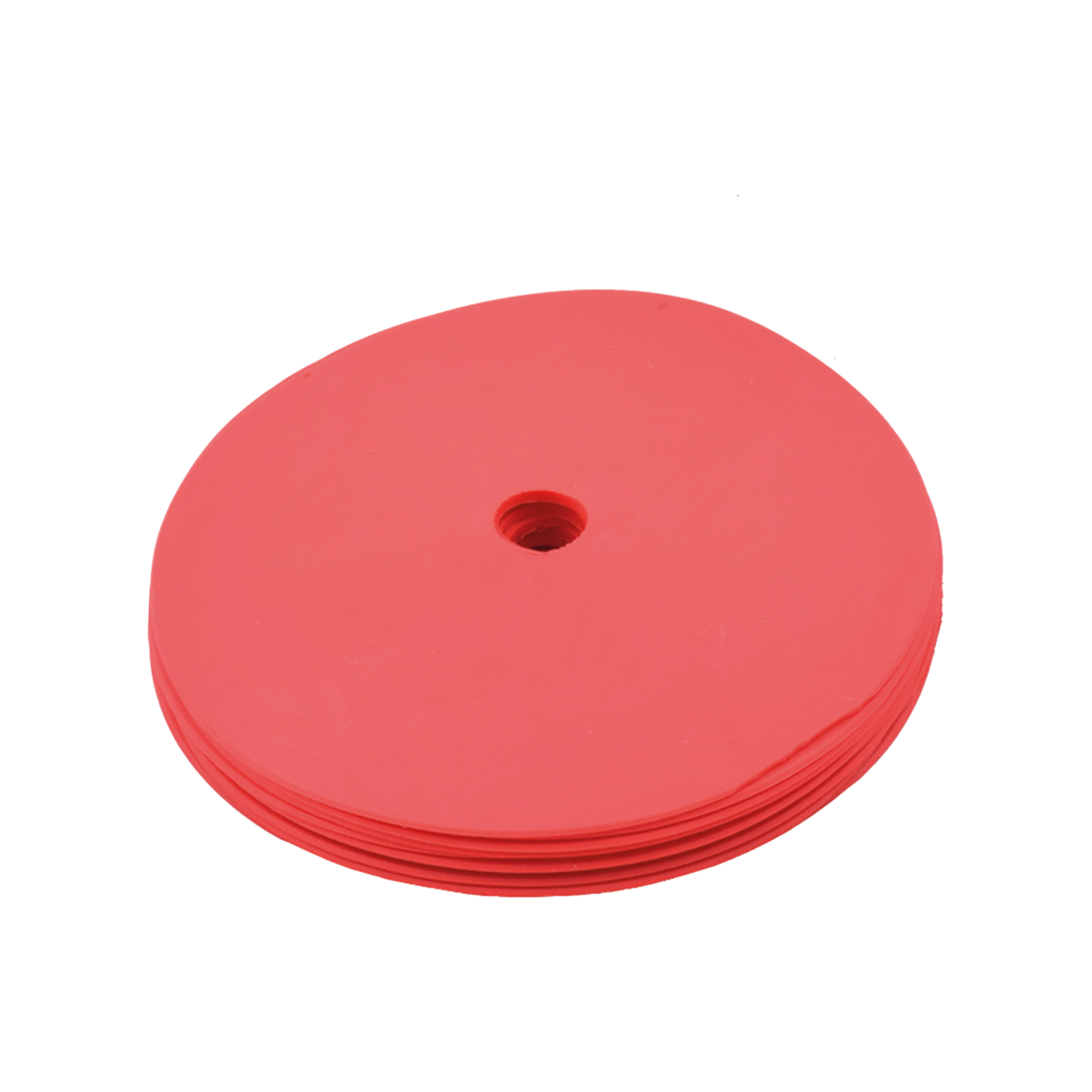 Cawila Gummi Markierungsscheiben 10er Set | rutschfeste Floormarker | 15cm | rot