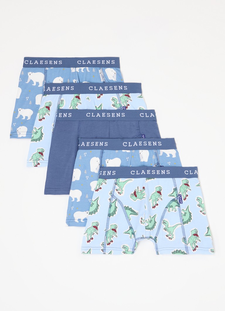 Set de 5 boxeri Claesens cu talie elastică și logo.