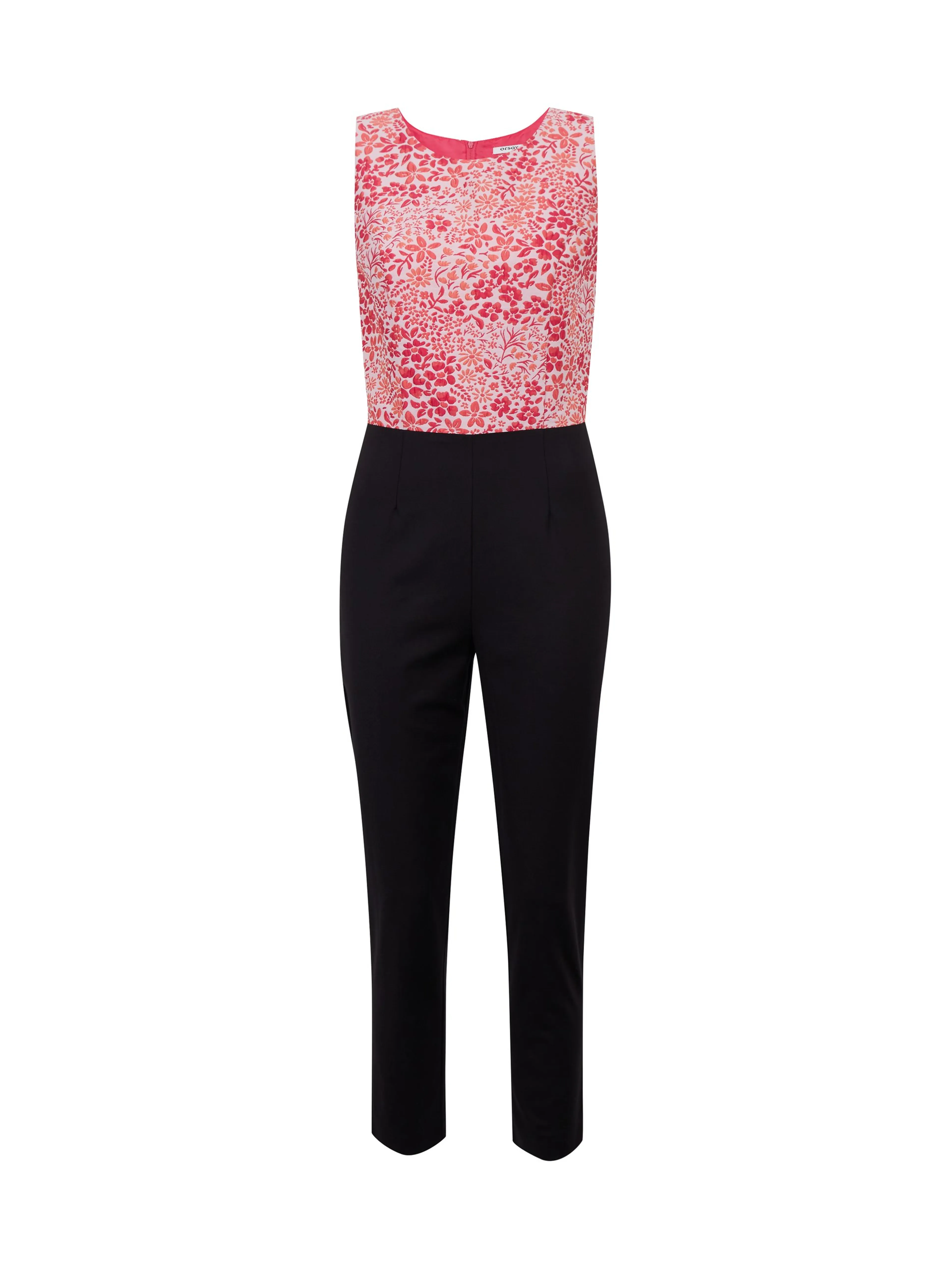 Rosa und schwarzer geblümter Damen-Jumpsuit ORSAY