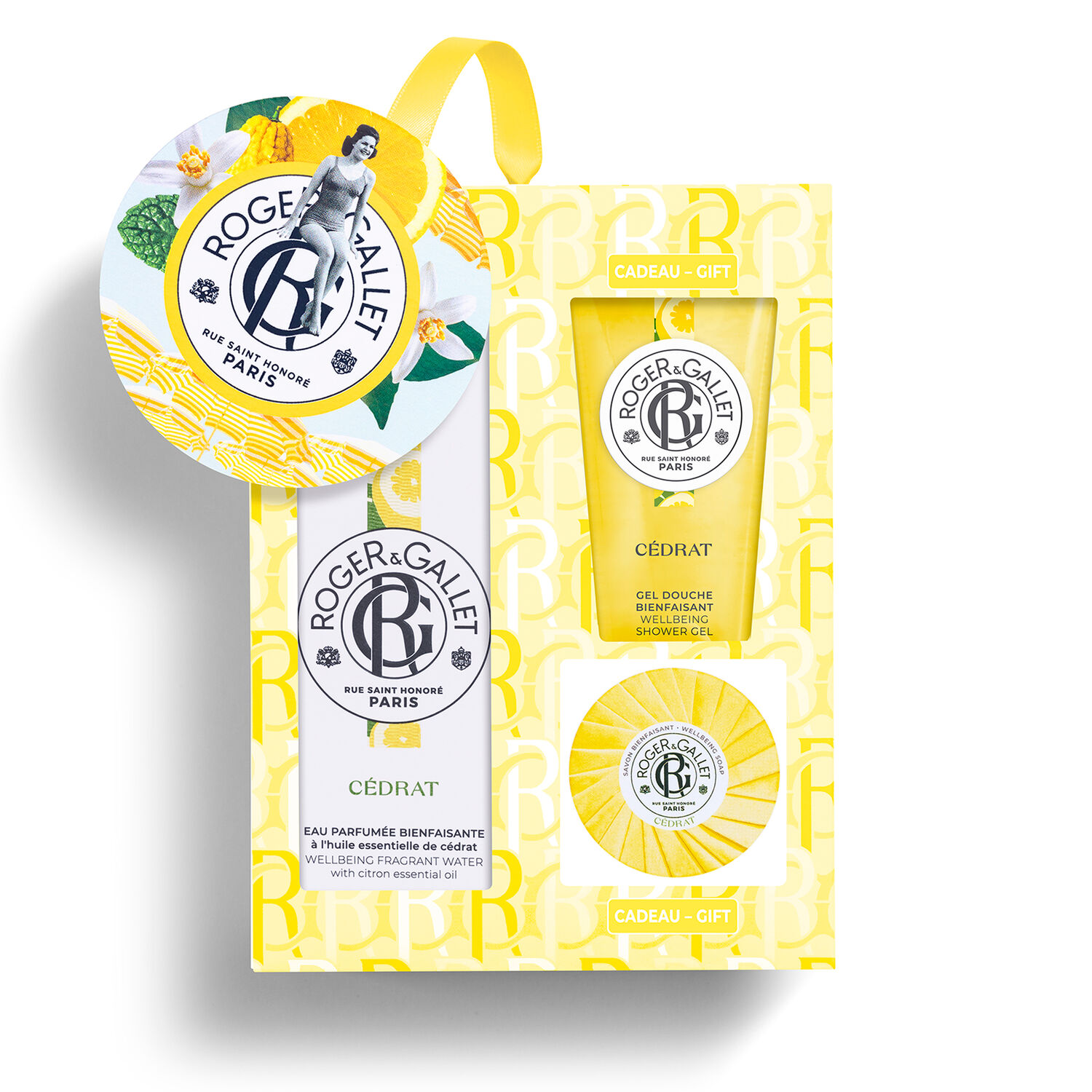 Roger&Gallet Cédrat Eau Parfumée 100 ml + Savon 50 g + Gel Douche 50 ml