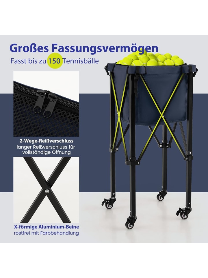 COSTWAY Tennisballwagen in Blau günstig kaufen onesize