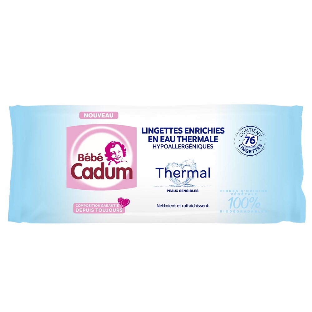cadum Bébé Cadum Lingettes enrichies en Eau Thermale pour bébé