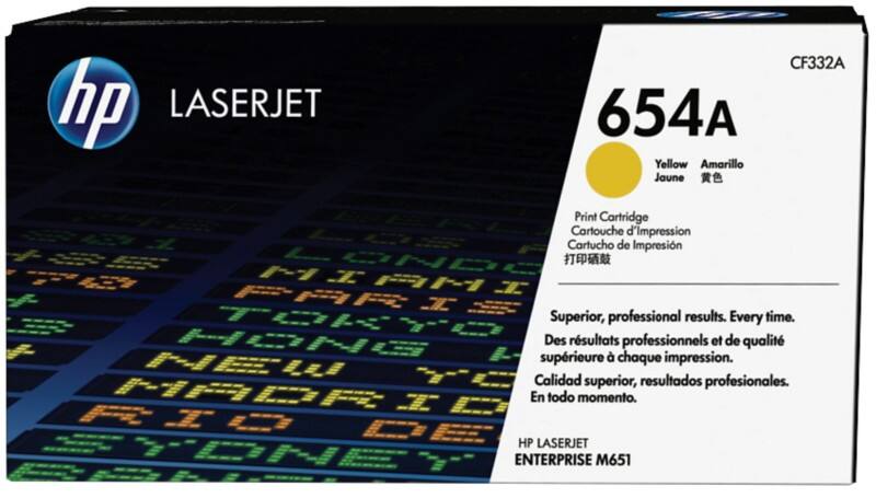 HP 654A Original Tonerkartusche CF332A Gelb