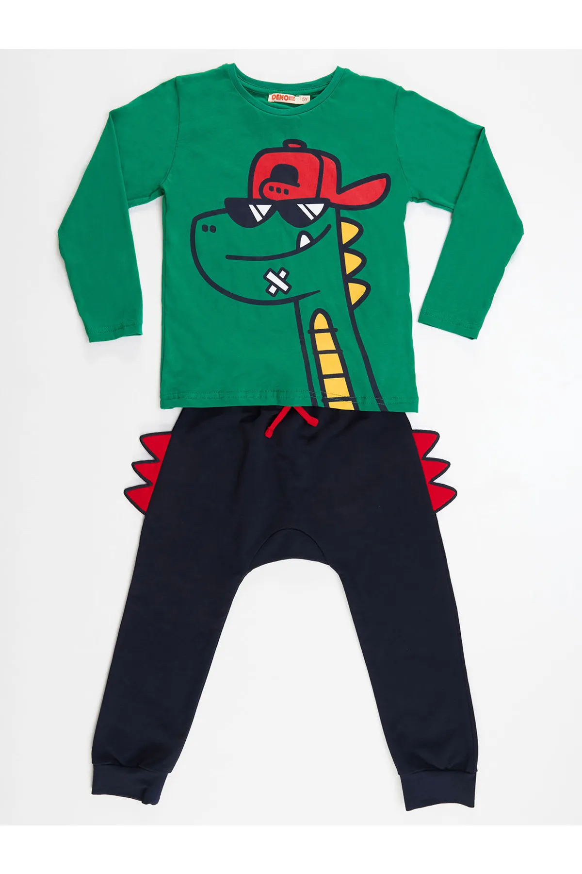 Denokids  Dino-Junge mit Brille, T-Shirt-Hosen-Set