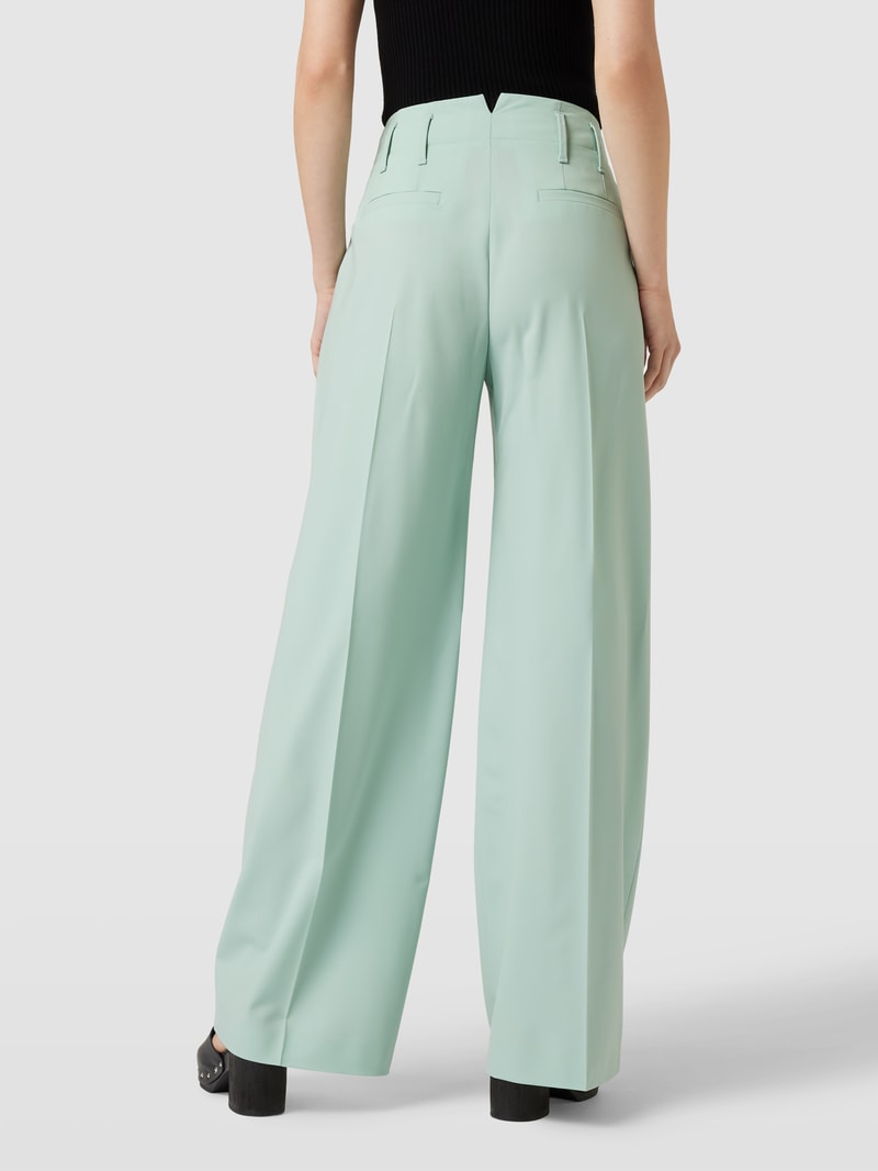 Hose aus Schurwoll-Mix in mint