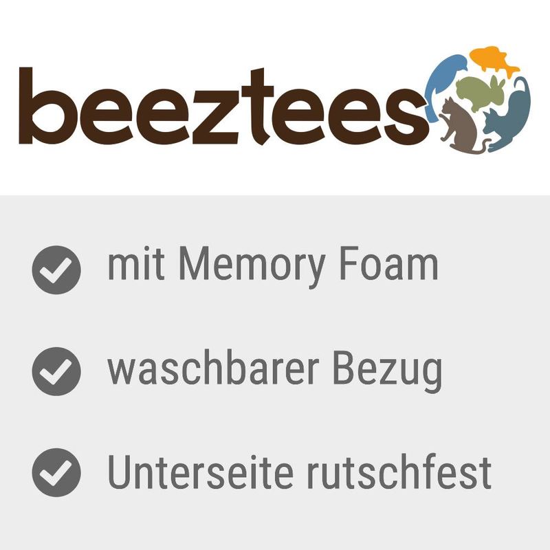 beeztees Orthopädisches Kissen Veo, dunkelgrau