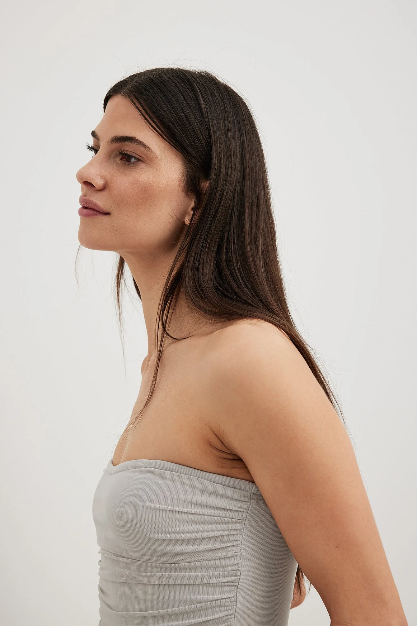 Bustier-Bandeautop aus Netzgewebe