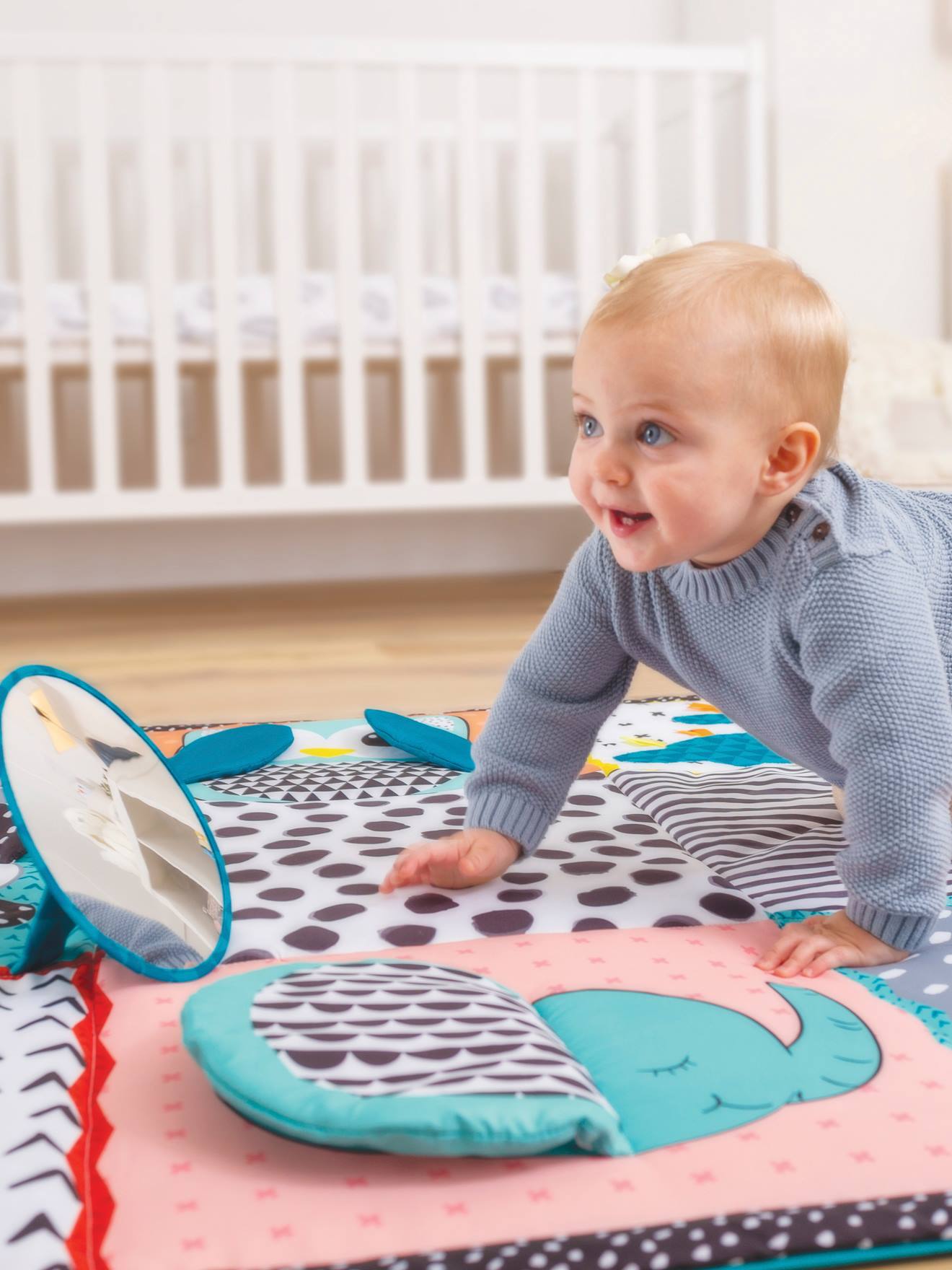 Tapis de jeu multi activités sensoriel Géant Infantino vert