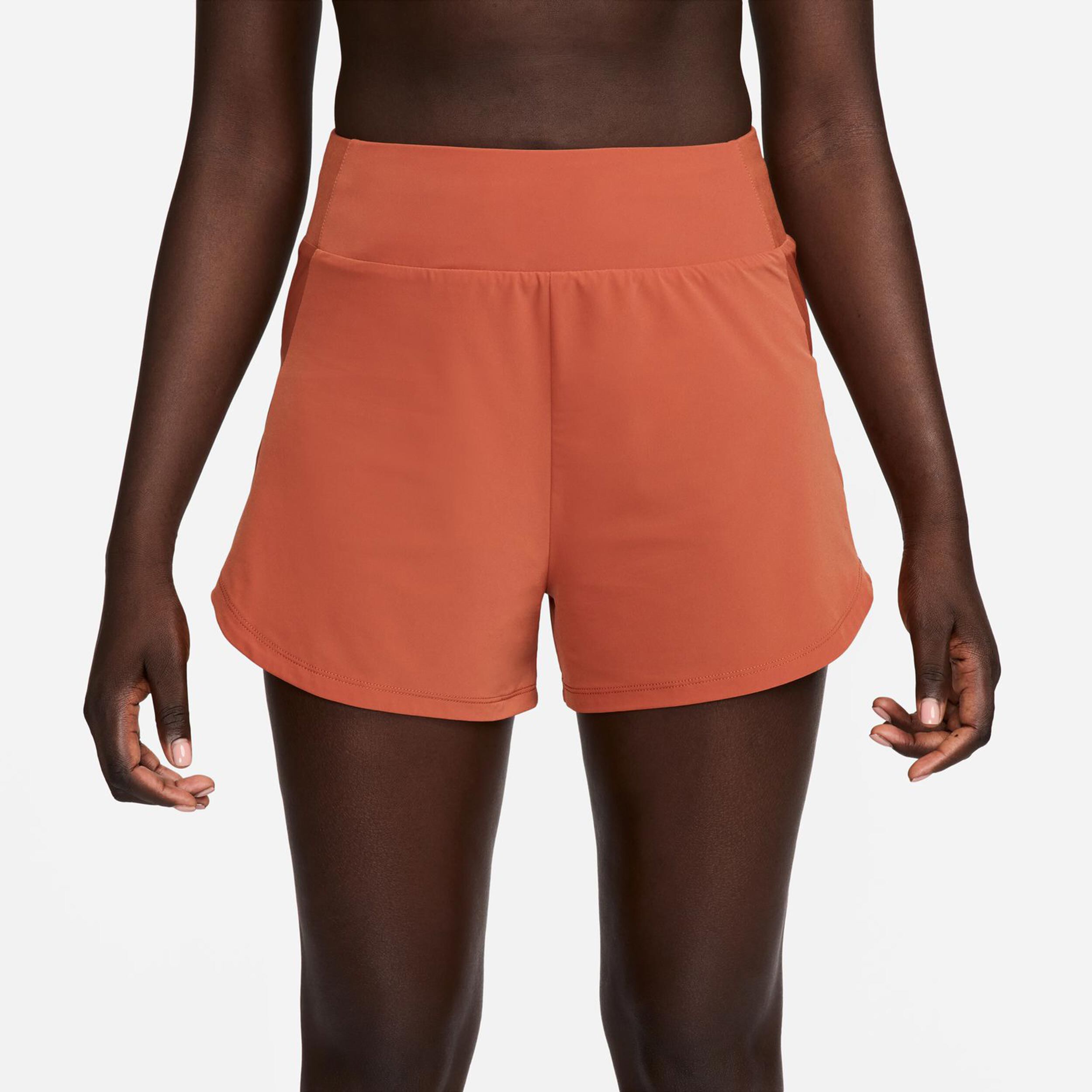 Dri-Fit Bliss Fitness High-Waisted 3in Shorts Damen - Braun