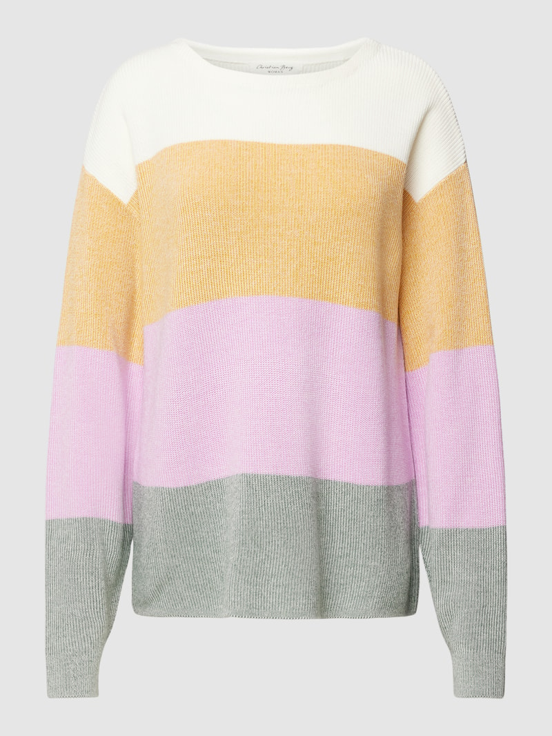 Strickpullover mit Allover-Muster in messing
