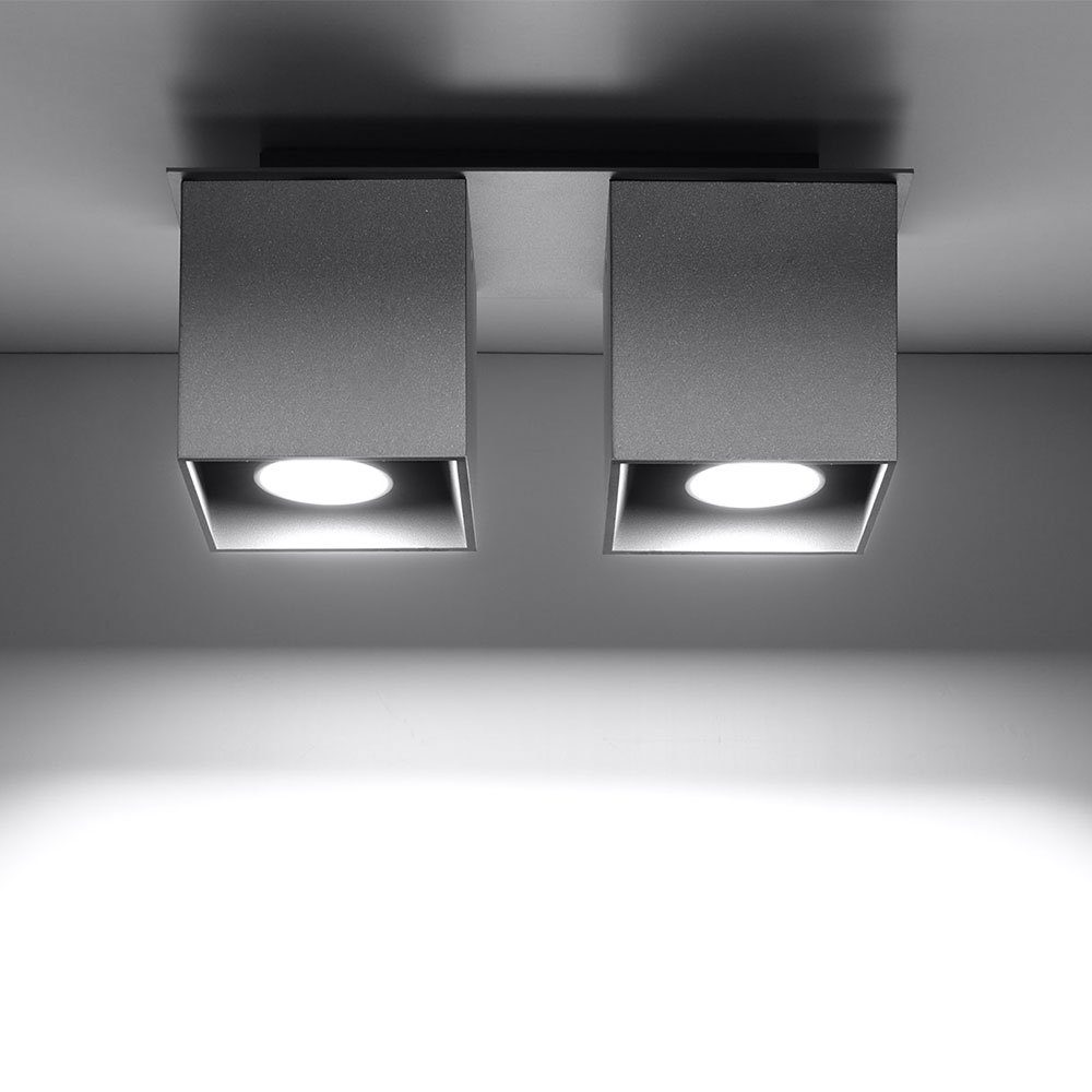 etc-shop LED Deckenspot, Leuchtmittel nicht inklusive, Deckenstrahler modern Designer Küchenlampen Strahler 2 flammig