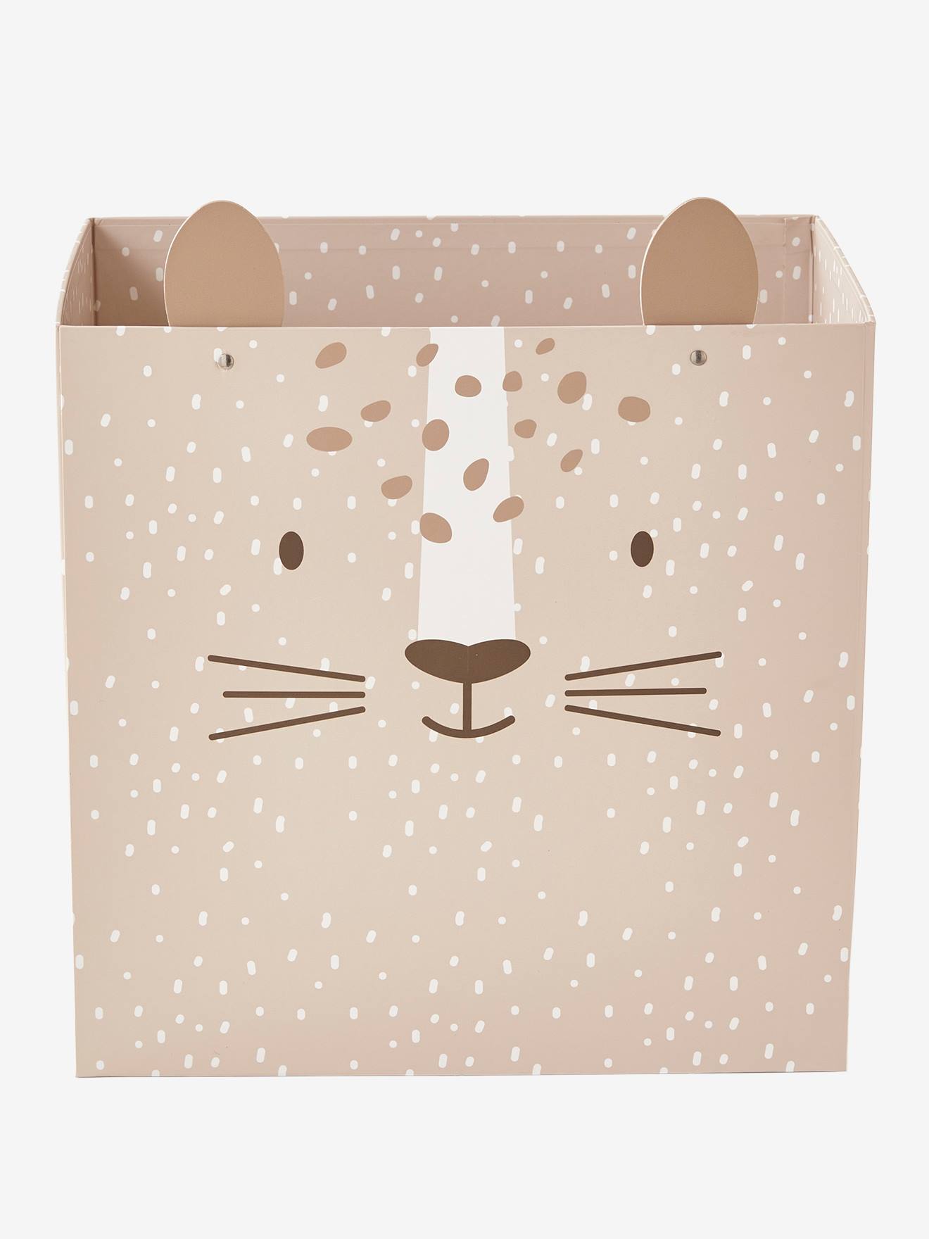Corbeille en carton pliable Tigre beige