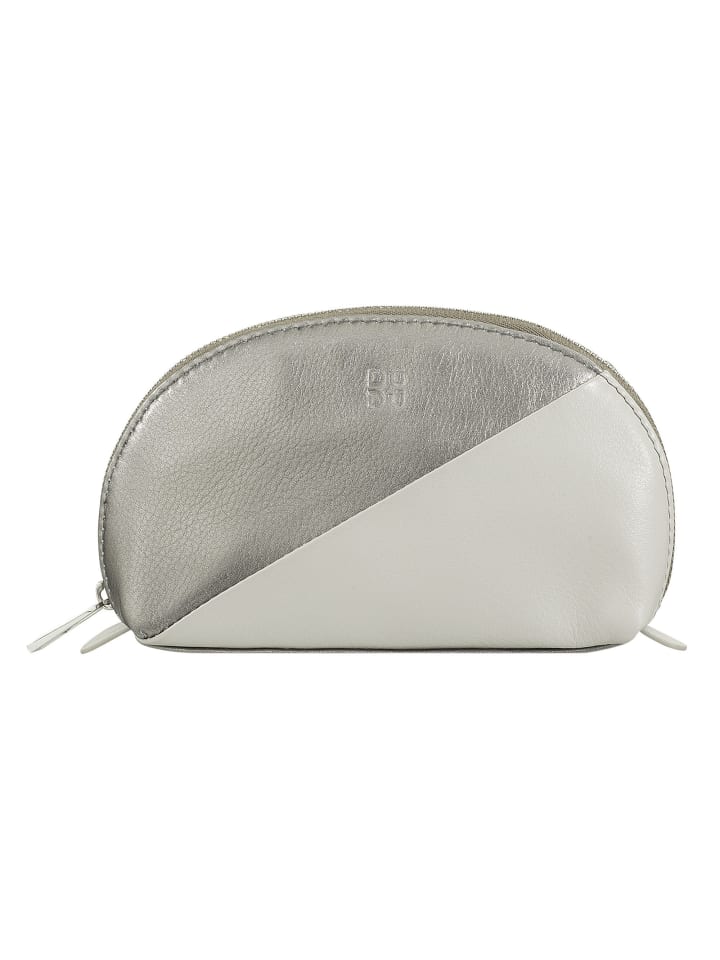 DuDu Segovia Kosmetiktasche Leder 16 cm in silber günstig kaufen onesize