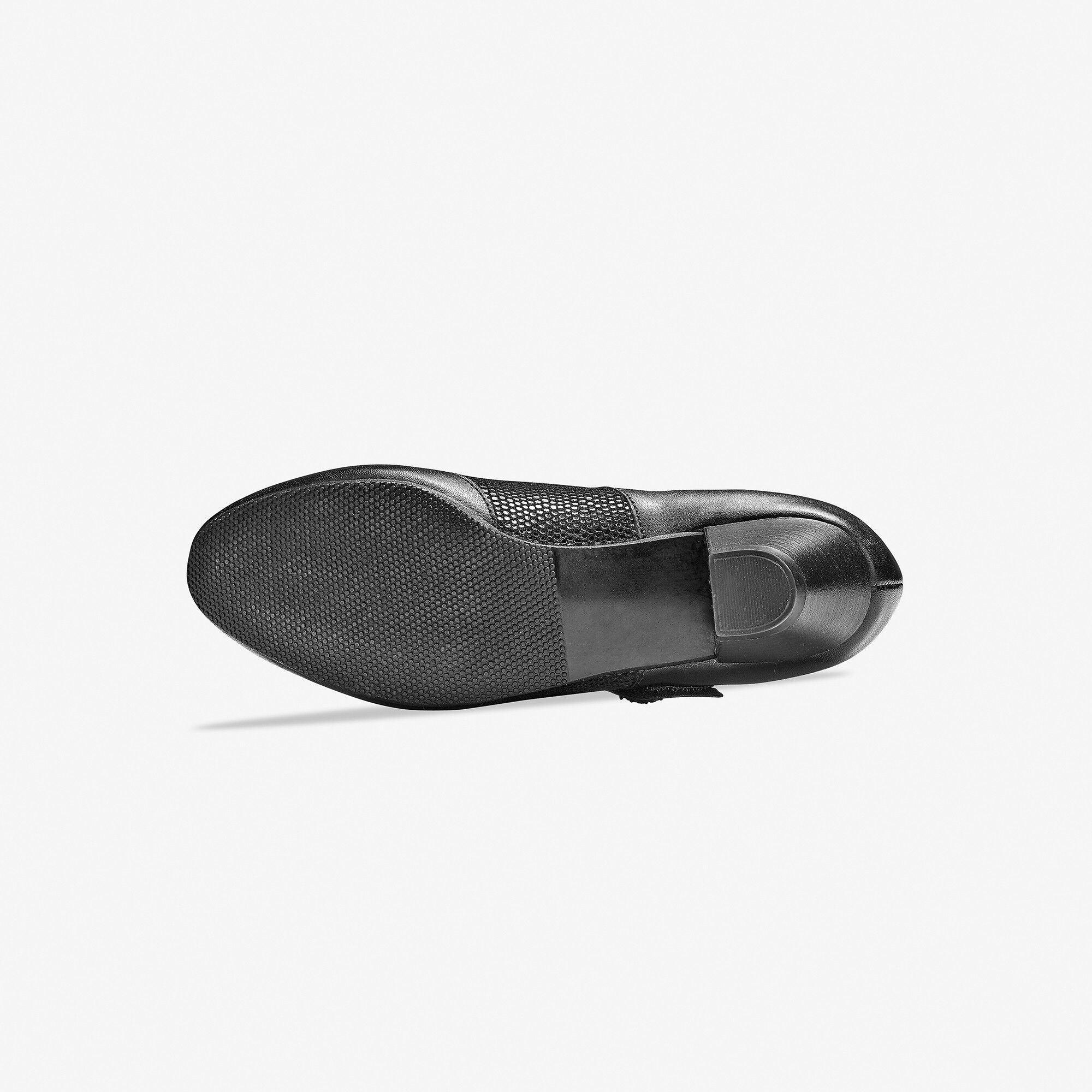Babies en cuir à talon, largeur confort