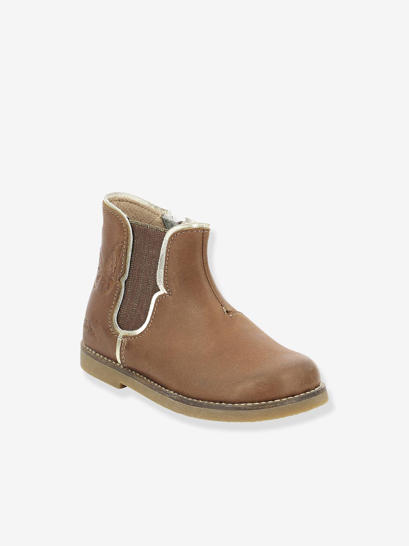 Boots en cuir fille Sarmille ASTER® bordeaux