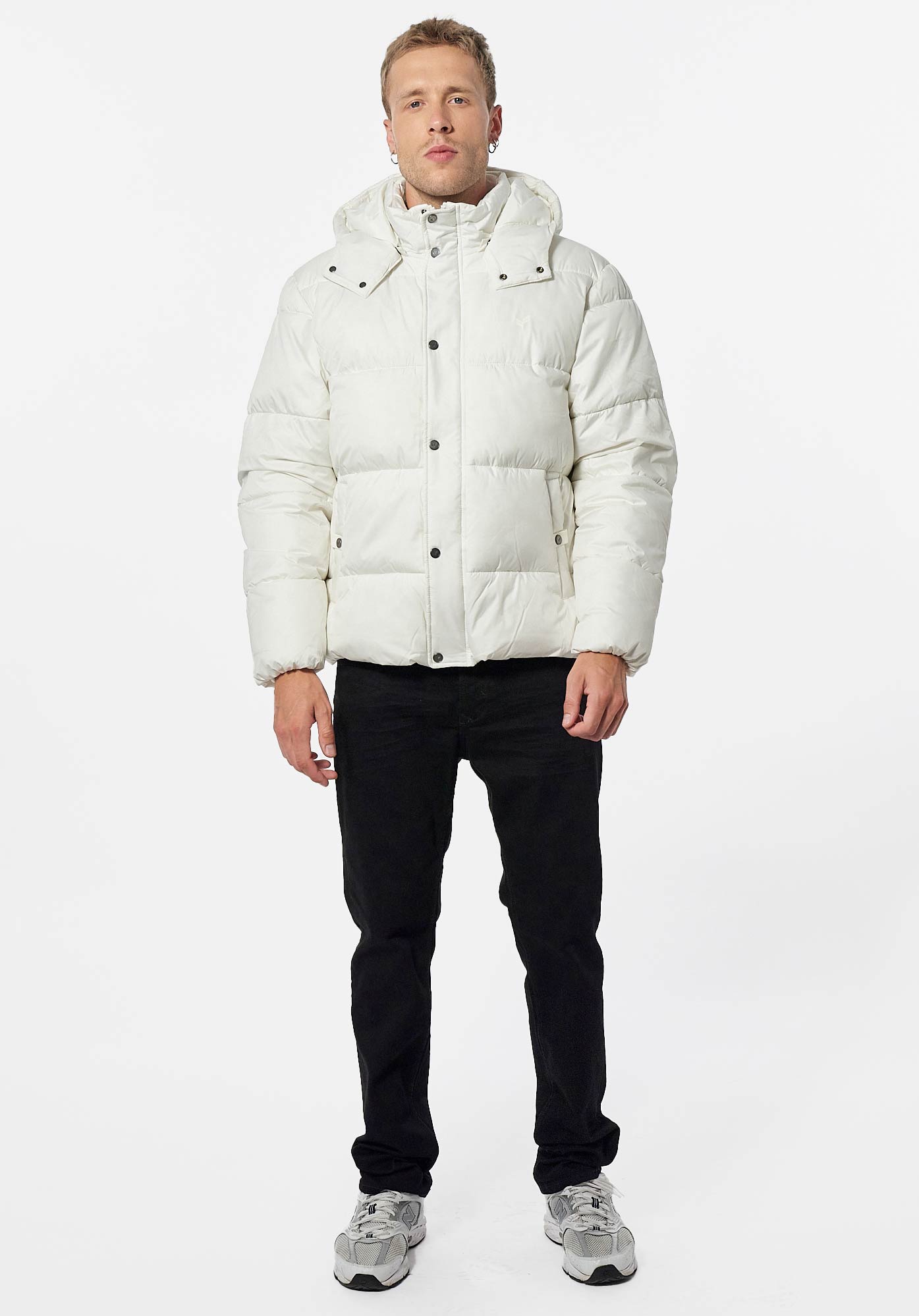 SIMON  Doudoune blanche Homme en 100% polyester recyclé