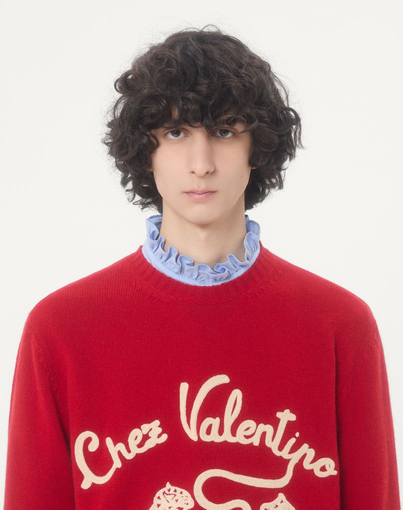 Suéter de lã Valentino com bordado na Valentino & Panther