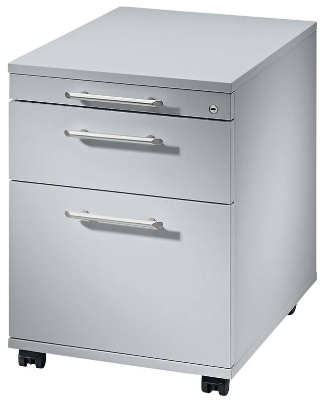Hammerbacher Rollcontainer AC20/5 Lichtgrau 428 x 580 x 590 mm