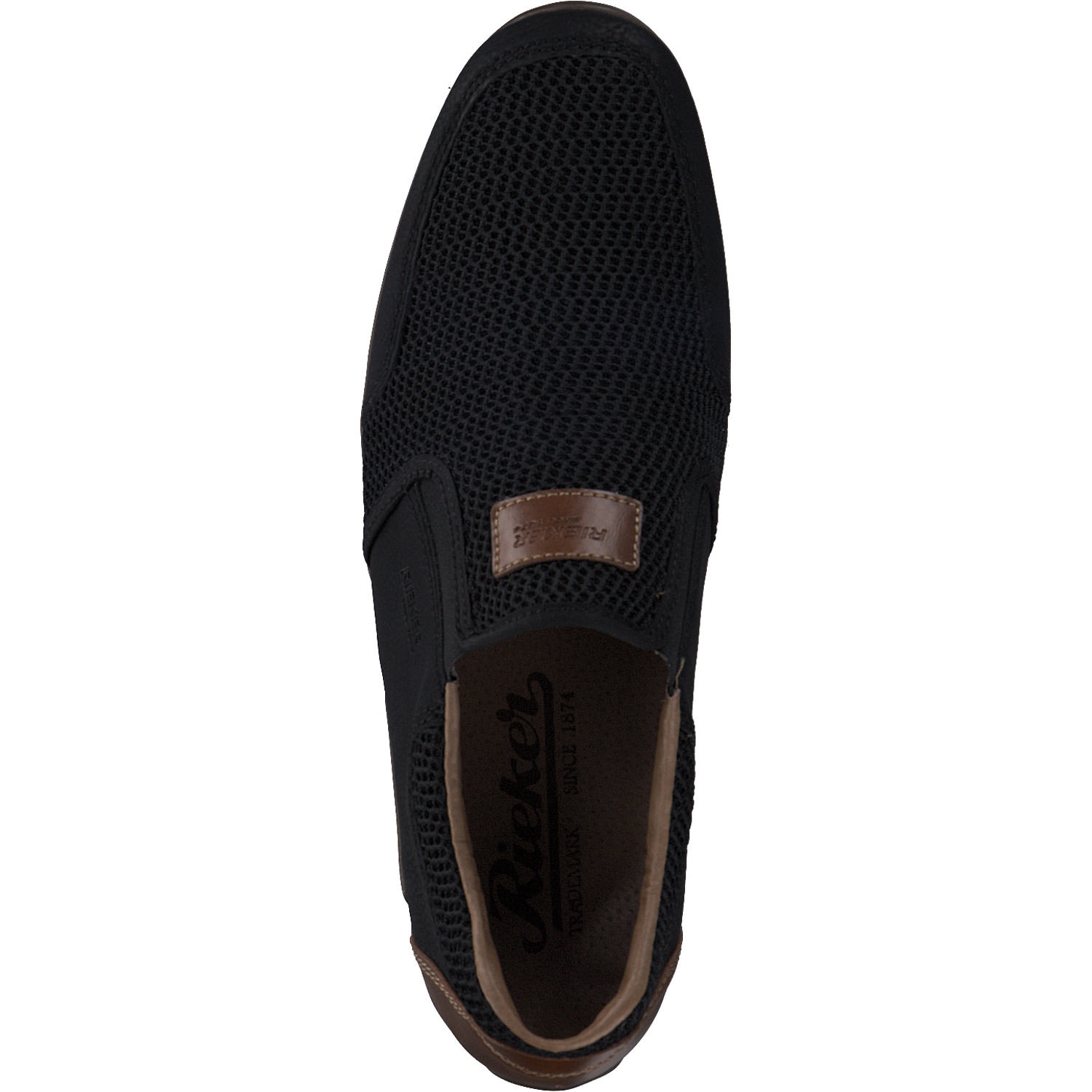 Rieker 09069, Sportliche Slipper, Herren, schwarz/schwarz/amaretto