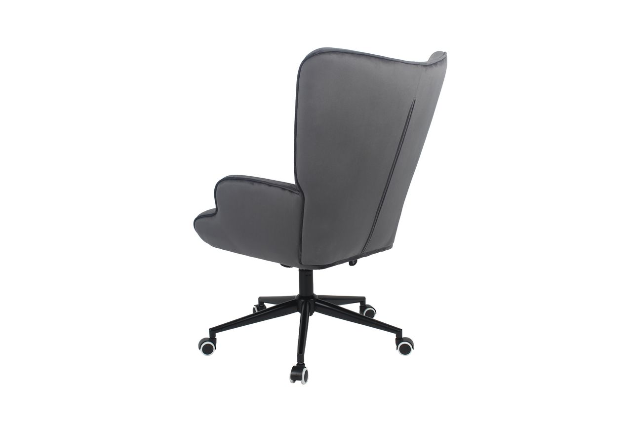 Happy Home Happy Home Drehsessel mit Samtbezug HWP64-DGR dunkelgrau