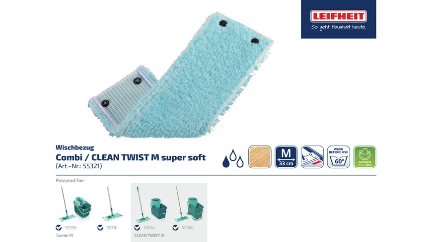LEIFHEIT Wischbezug Twist / Combi Extra Soft