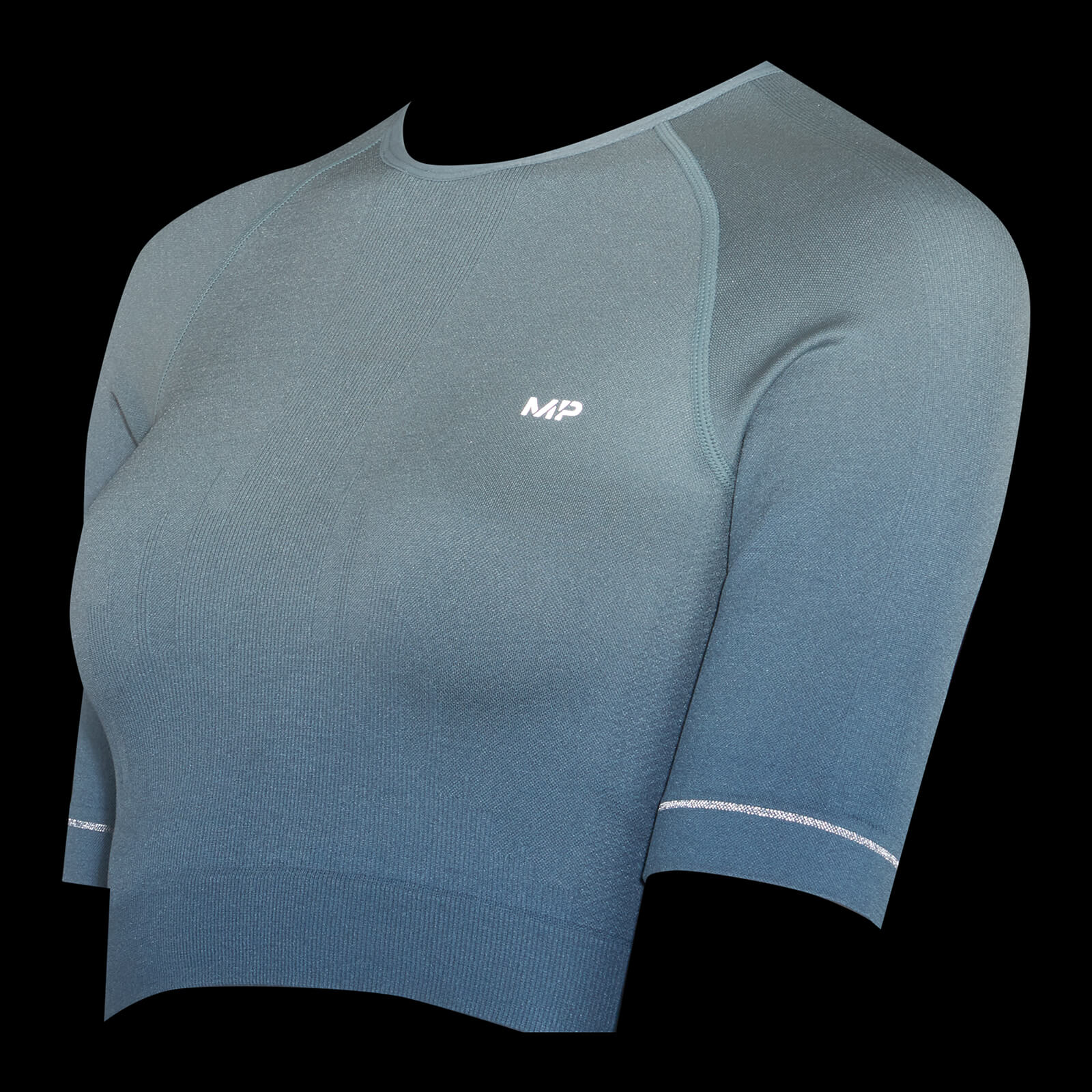 Crop top sans coutures MP Velocity Ultra pour femmes – Bleu gris
