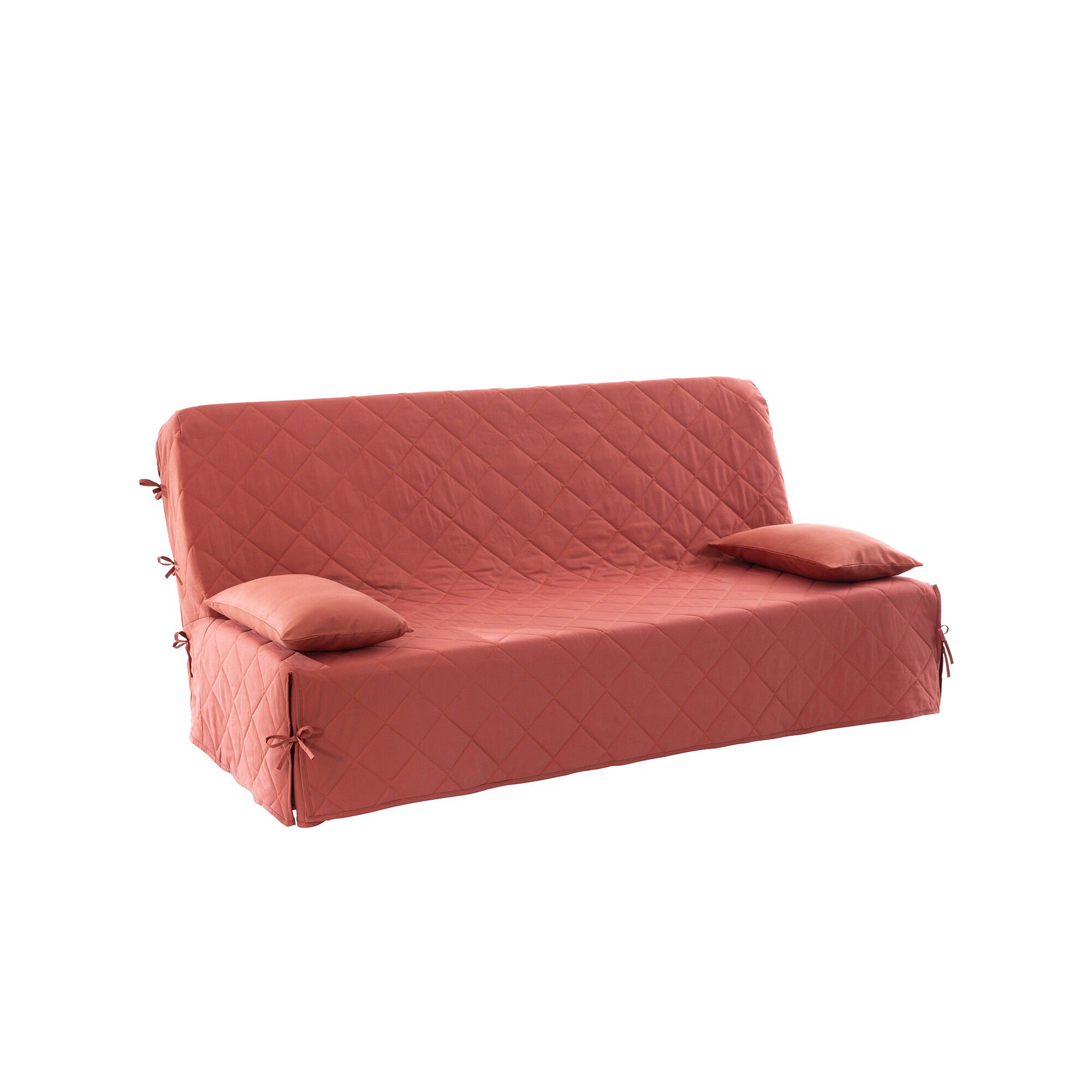 Housse clic-clac standard matelassée coton bachette uni