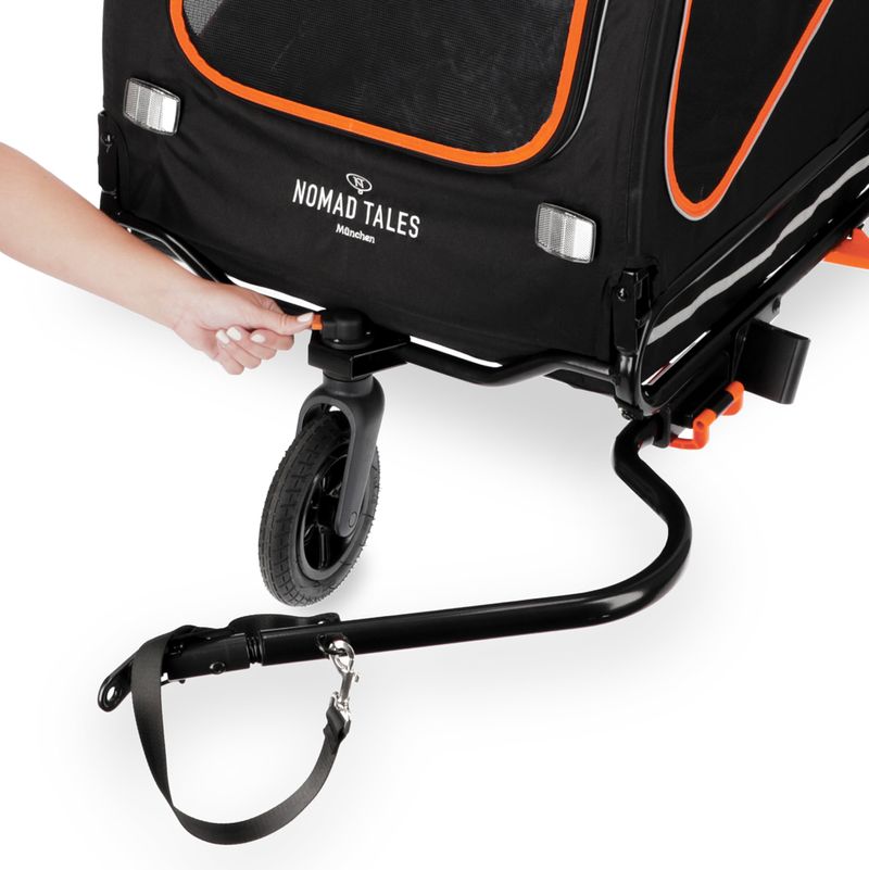 Nomad Tales Spirit Bike Trailer, ebony / tangerine