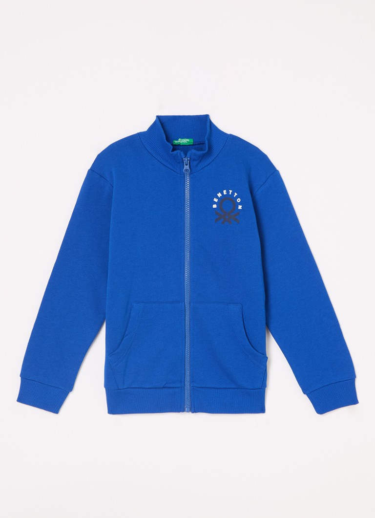 Kurtka dresowa Benetton z nadrukowanym logo