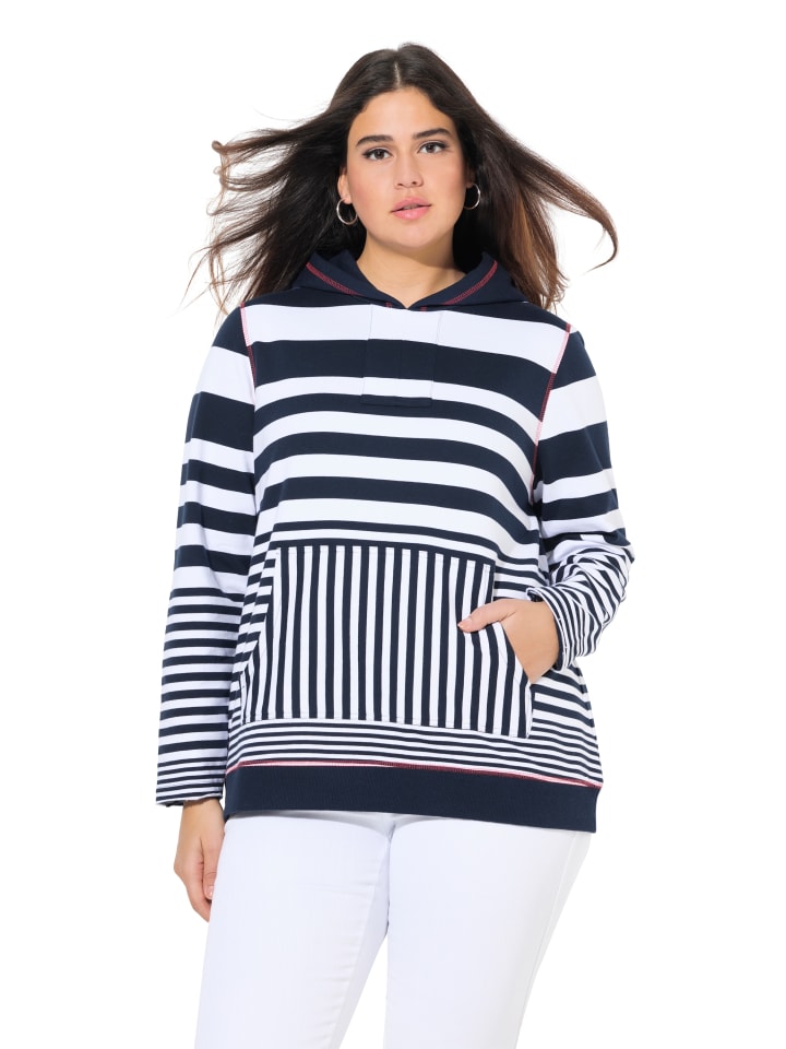 Ulla Popken Hoodie in tintenblau günstig kaufen