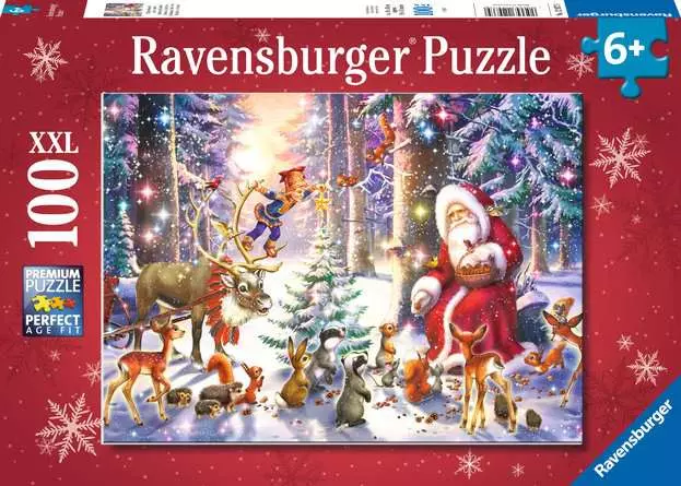 Kinderpuzzle ab 6 Jahren - Waldweihnacht - 100 Teile