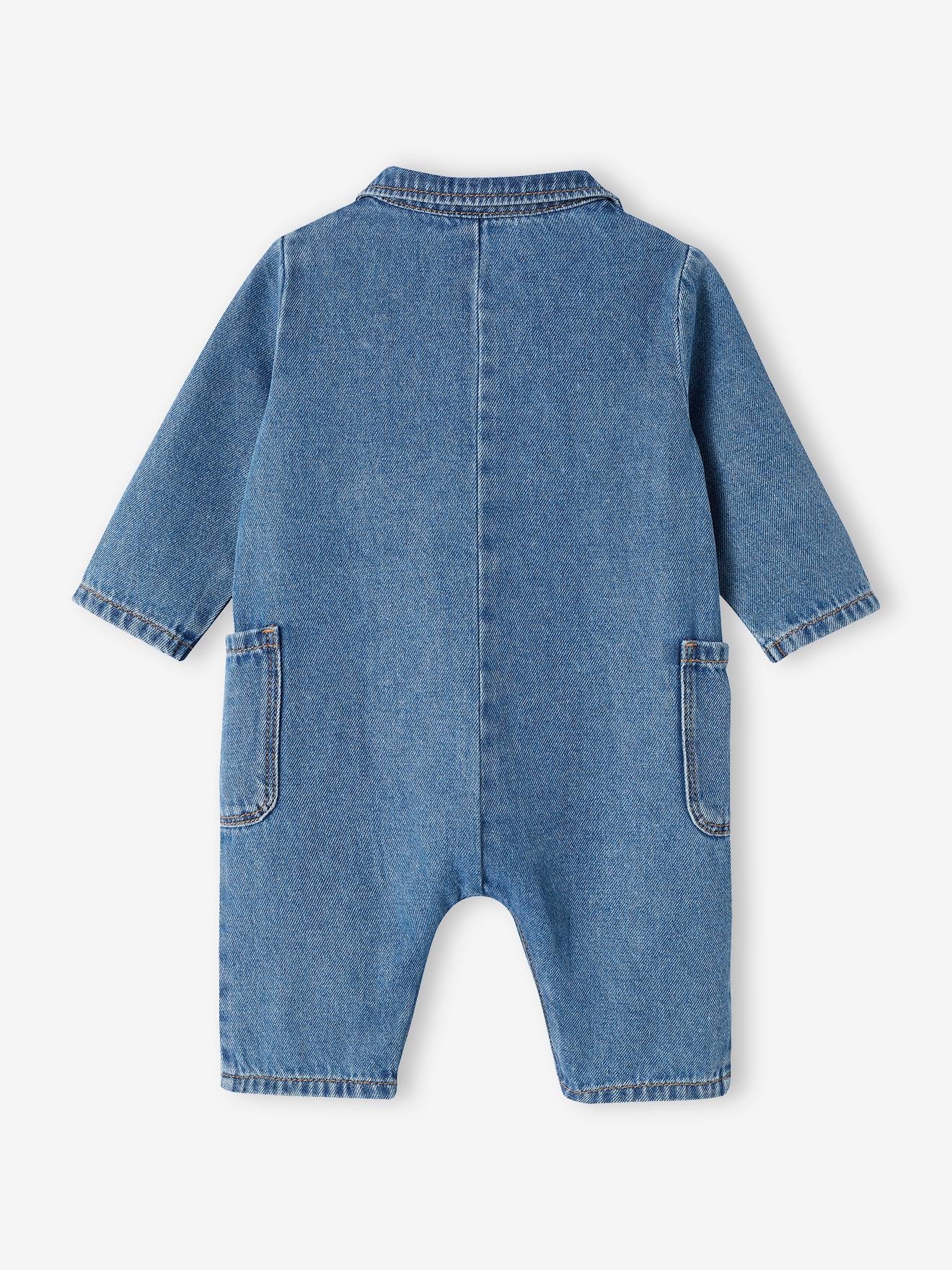 Vertbaudet Baby Jeans-Overall - blue stone