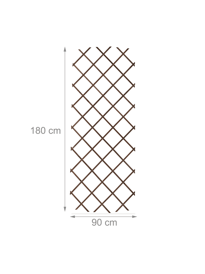 relaxdays 3 x Rankgitter in Braun - (B)90 x (H)180 cm günstig kaufen onesize