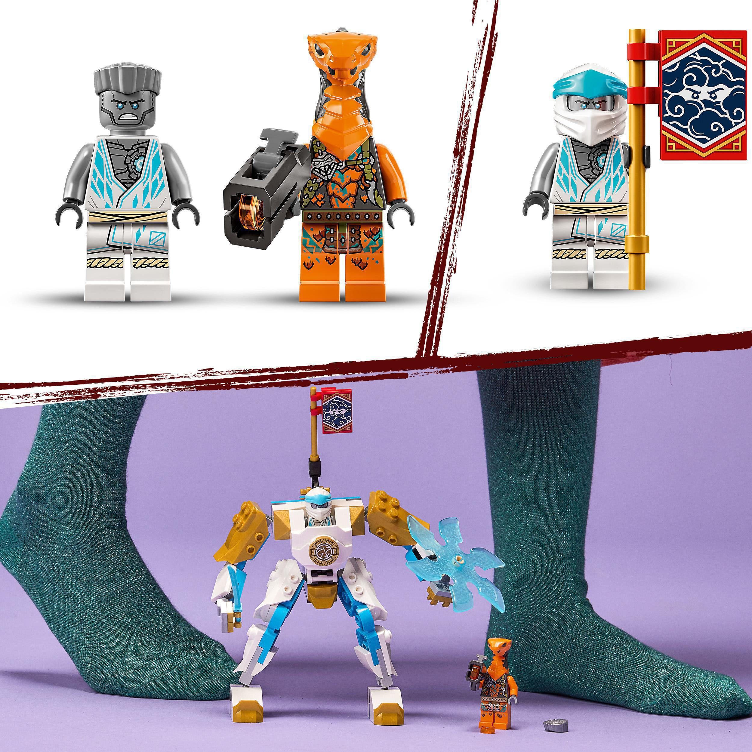 LEGO® Konstruktionsspielsteine Zanes Power-Up-Mech EVO (71761), LEGO® NINJAGO®, (95 St)