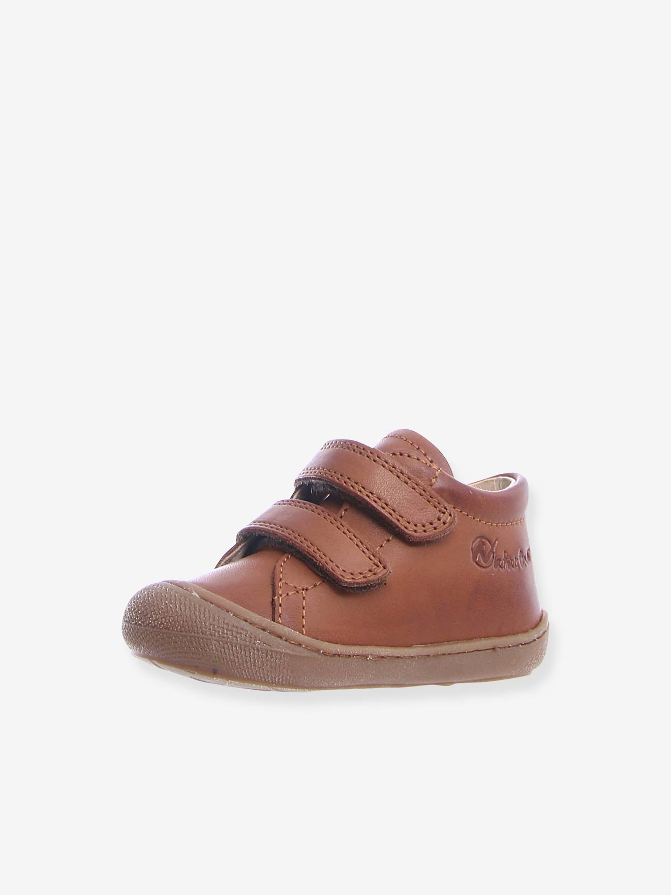 Bottillons bébé Cocoon Velcro NATURINO® 1ers pas cognac