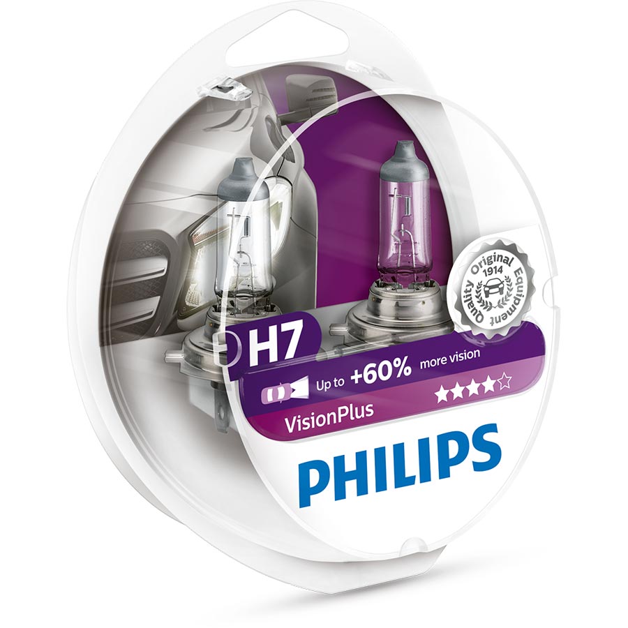 Philips VisionPlus +60% H7 Glühlampe, 2 Stück - ATU