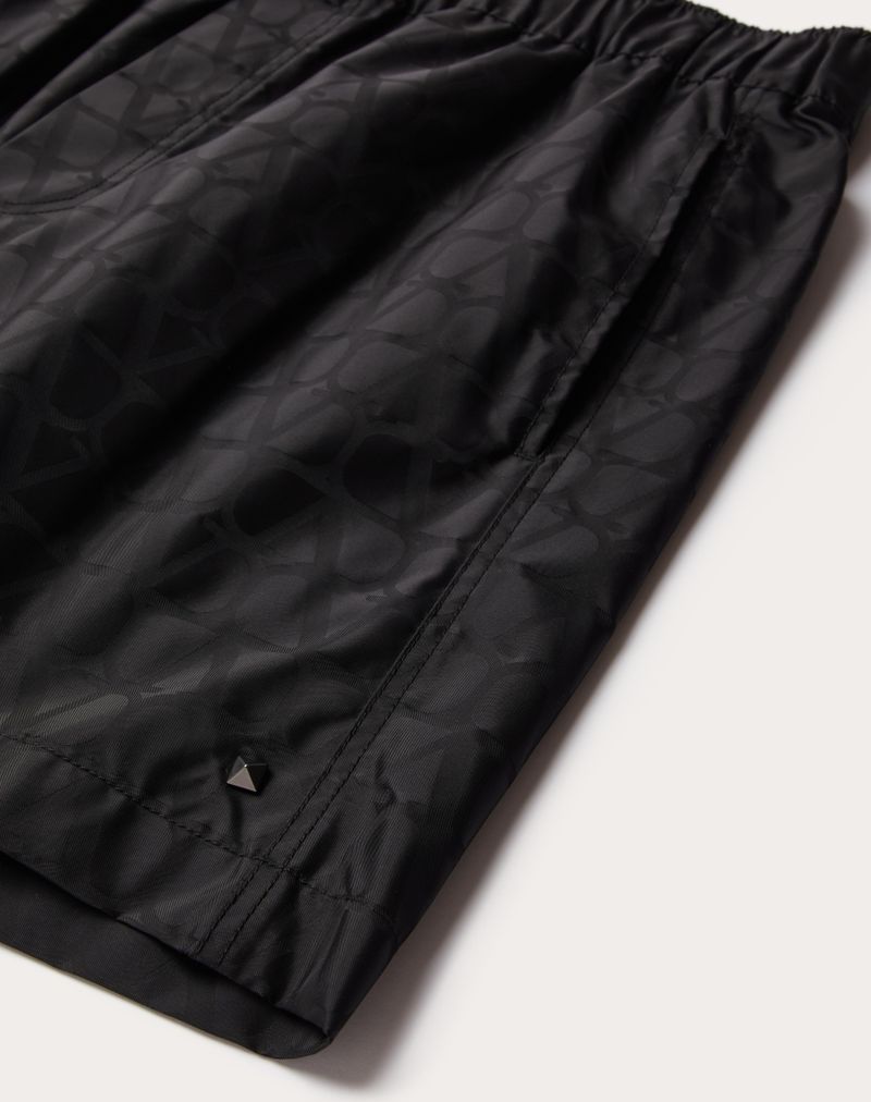 Nylon badedragt med ikonisk toile-mønster