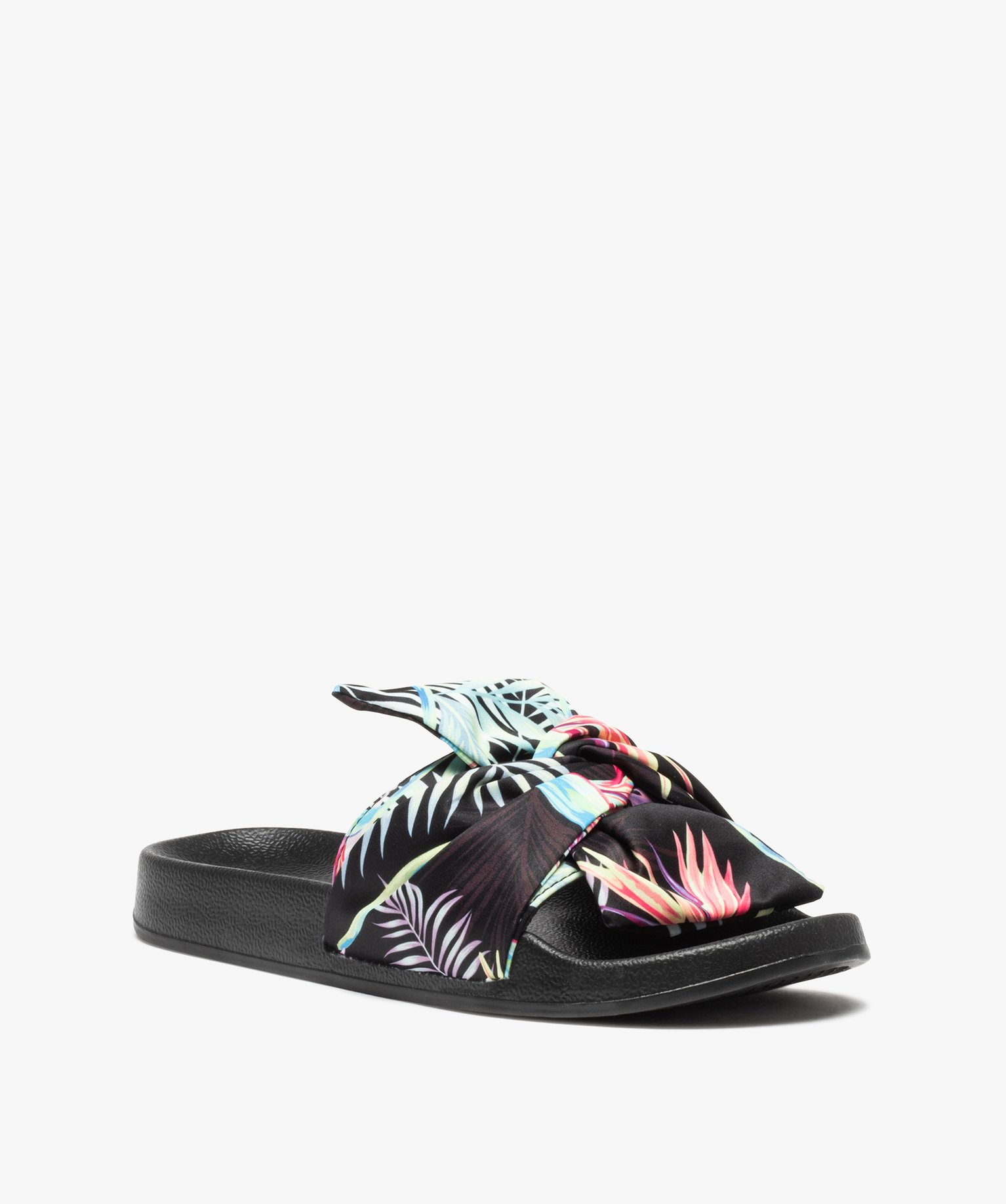 Mules de piscine femme à bandeau drapé – Maui and Sons noir | GEMO