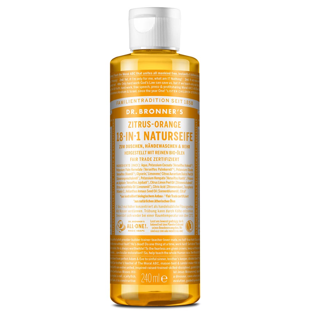 Dr. Bronner's 18-in-1 Naturseife Zitrus-Orange 240 ml