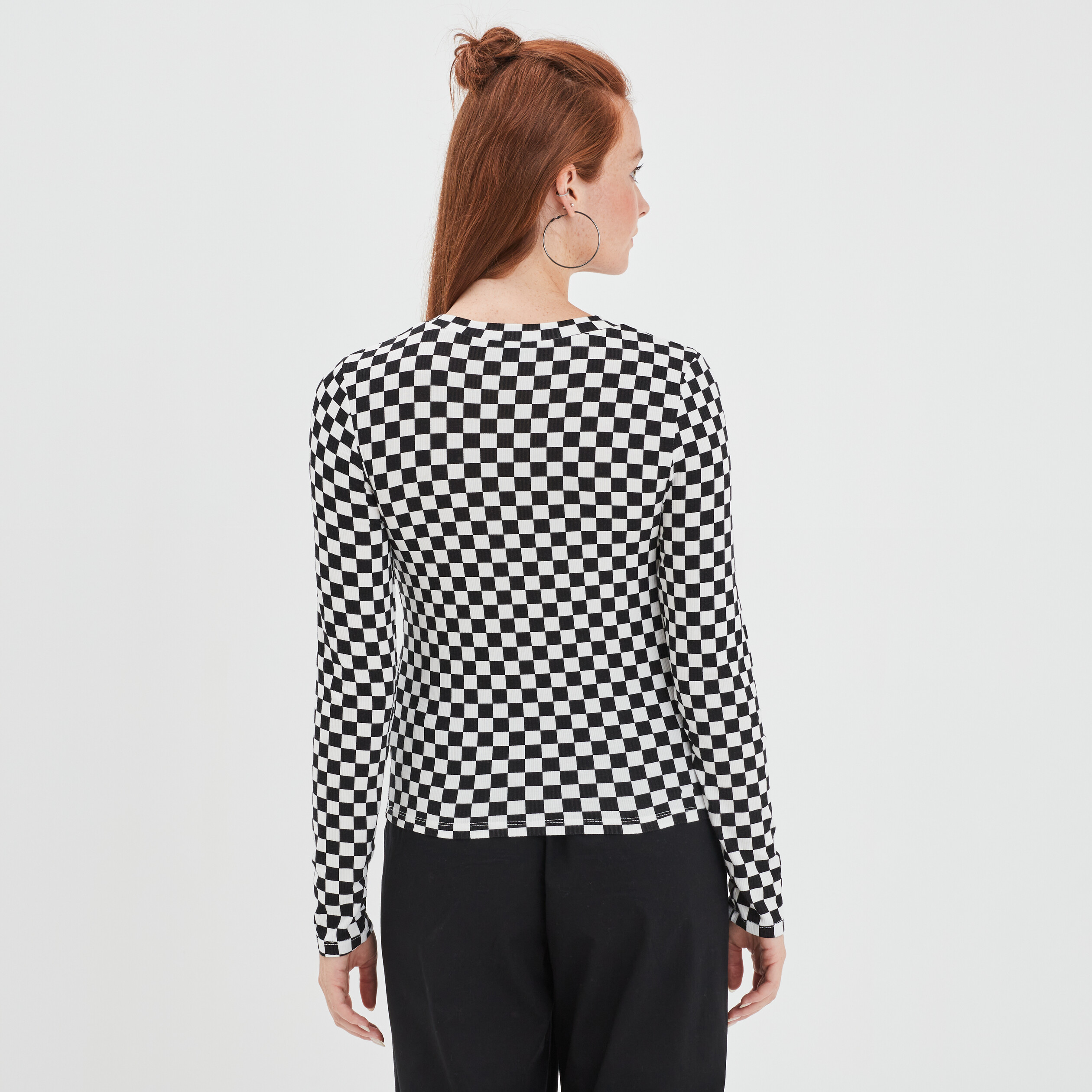T-shirt manches longues noir femme | La Halle