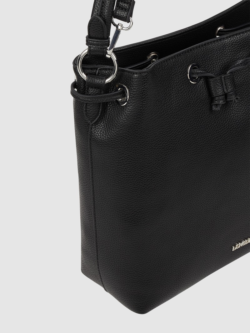Hobo Bag in Leder-Optik in schwarz