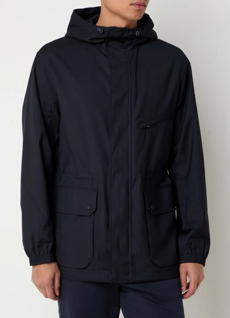 Parka Armani Exchange com capuz e bolsos com aba.
