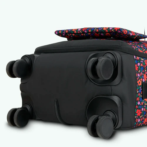 Small Maupiti Black 4-Wheel Soft Suitcase