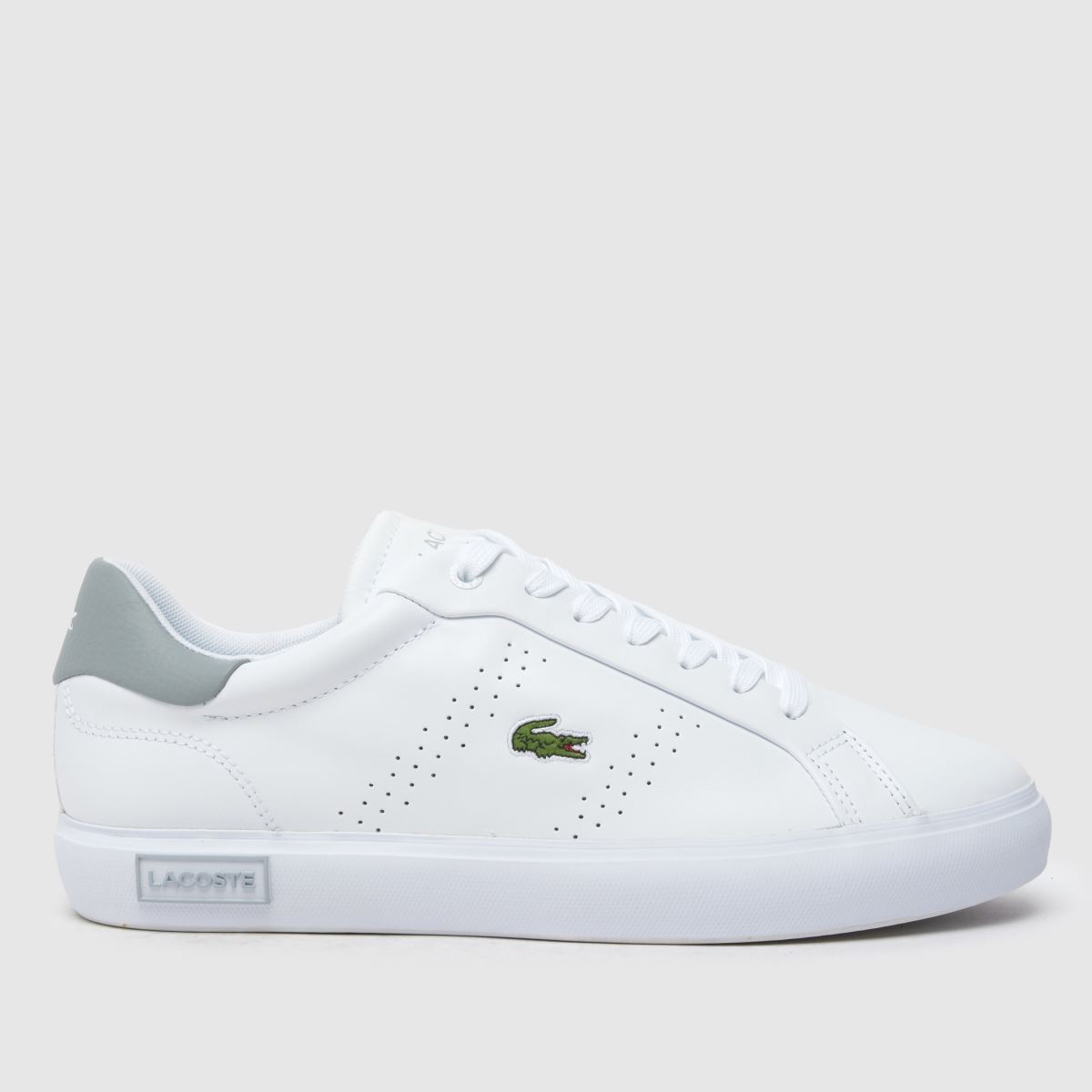 Lacoste Powercourt 2.0 träningsskor i vitt och grått