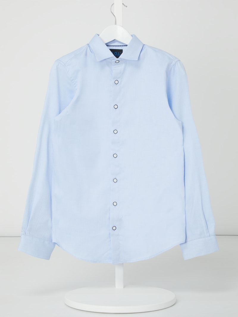 Super Slim Fit Hemd aus Baumwolle in hellblau