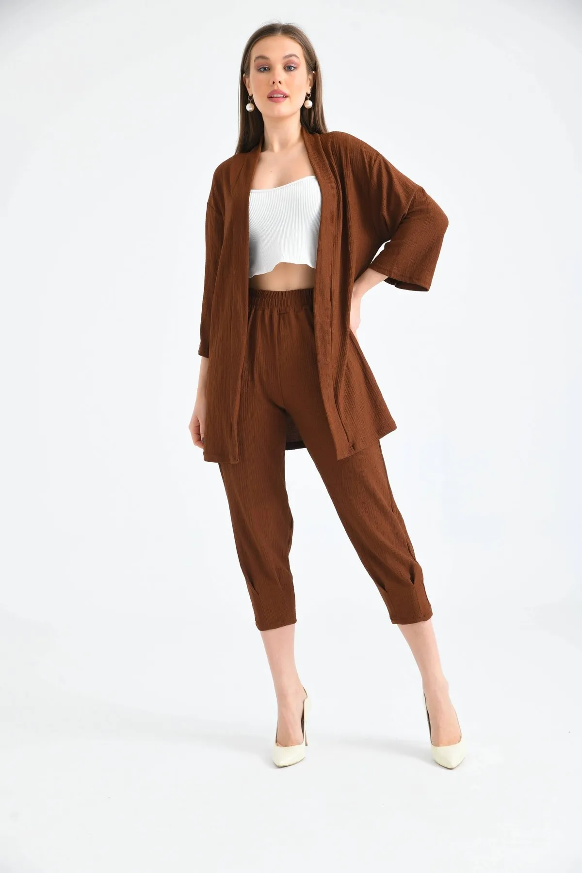 VOLT CLOTHİNG  Uncovered Kimono-Set für Damen